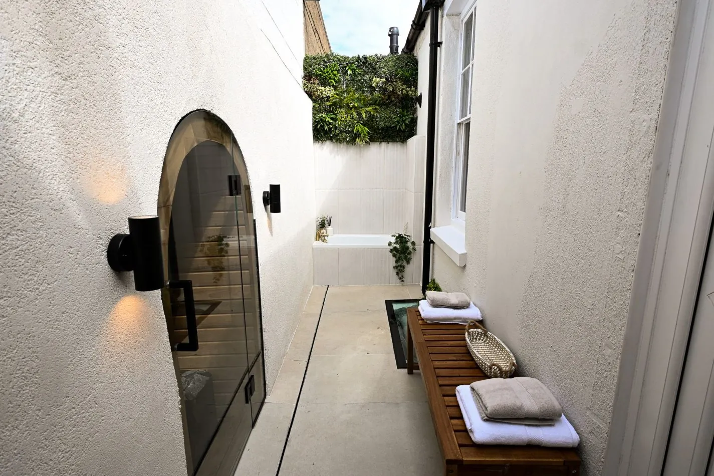 Your own hidden wellness retreat in the heart of Ramsgate. Relax in the unique wall-built sauna, unwind on the courtyard seating and enjoy a peaceful moment away from the bustle of the harbour and beach just moments away.
