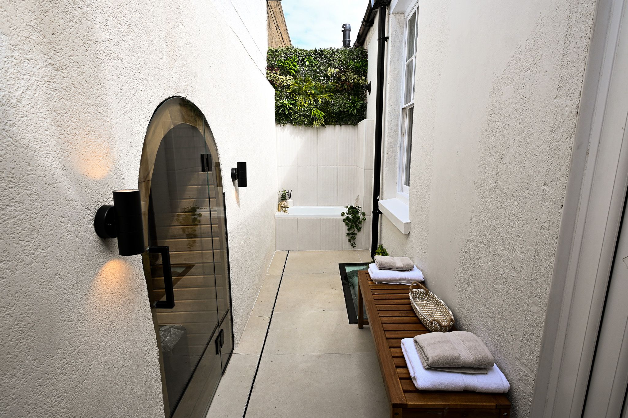 Your own hidden wellness retreat in the heart of Ramsgate. Relax in the unique wall-built sauna, unwind on the courtyard seating and enjoy a peaceful moment away from the bustle of the harbour and beach just moments away.