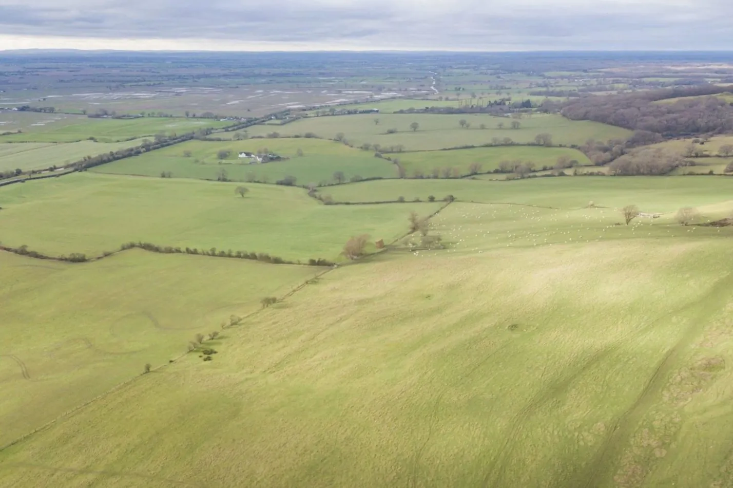 Take in enormous views across rolling green fields, Romney Marsh and the blue line of the English Channel beyond.