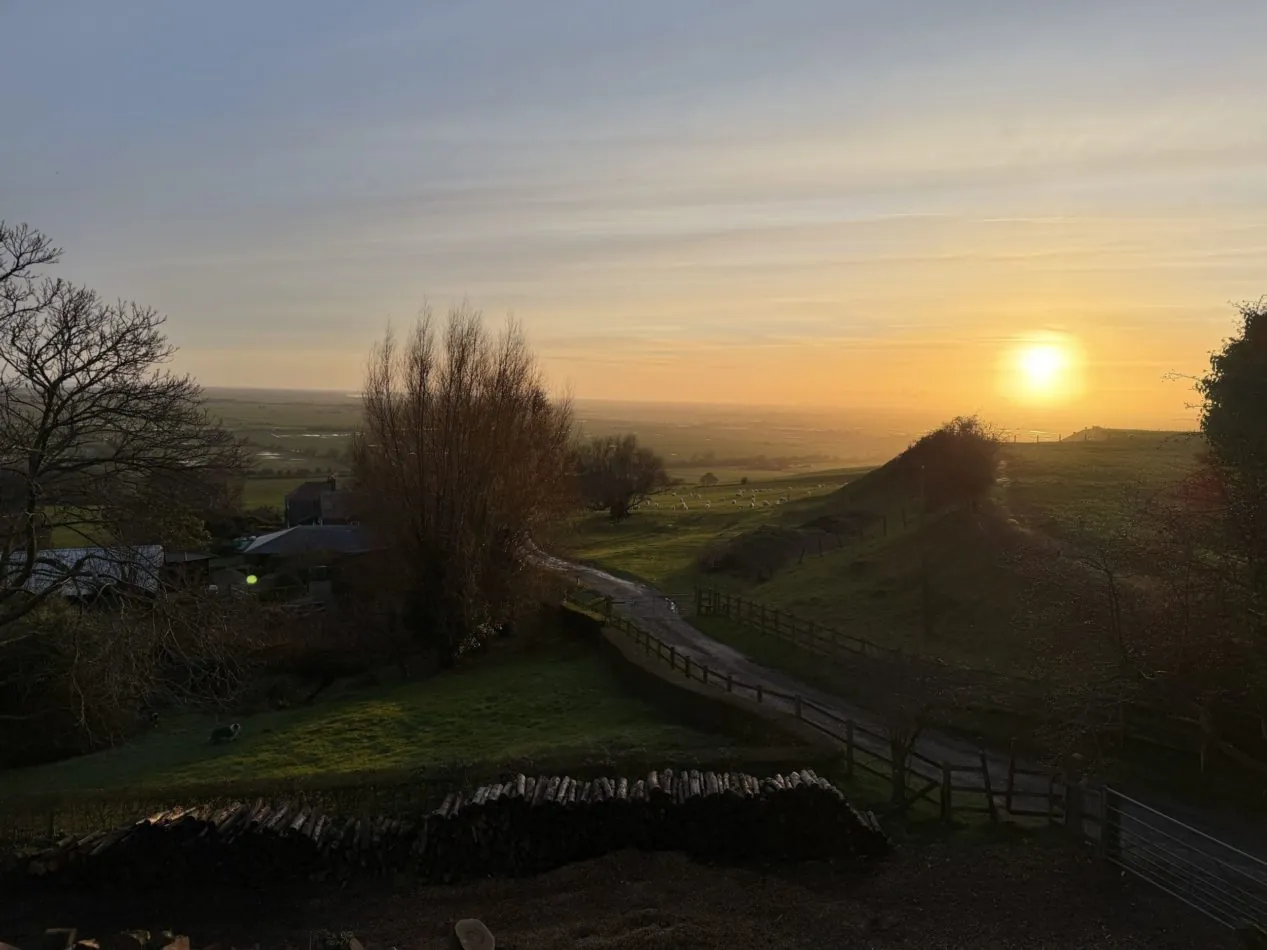 Pour a drink, settle outside and watch the sun sink over Romney Marsh as the landscape glows—an unforgettable end to the day.