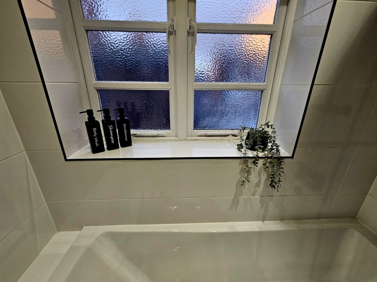 Natural light in the bathroom creates a bright and pleasant space for your everyday routine. Having a full bathroom with a bath and shower adds another level of comfort for guests enjoying an extended stay.