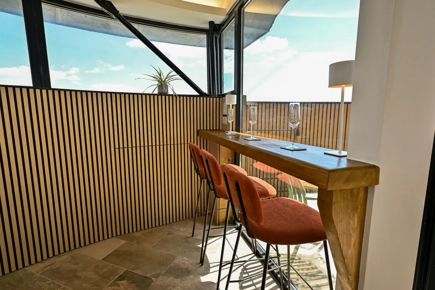 Pull up a stool for breakfast with a view. This little perch at the top of the tower is perfect for morning coffee, planning the day’s adventures or simply watching life along the coast.
