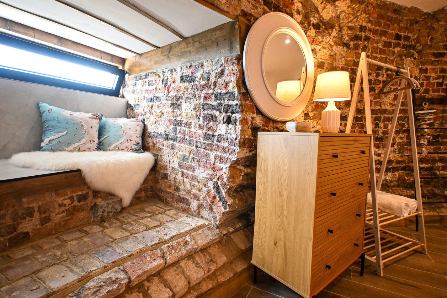 Some features simply couldn’t be recreated. The depth of the original tower walls creates this magical window nook — the sort of place children will adore and grown-ups will secretly want for themselves.