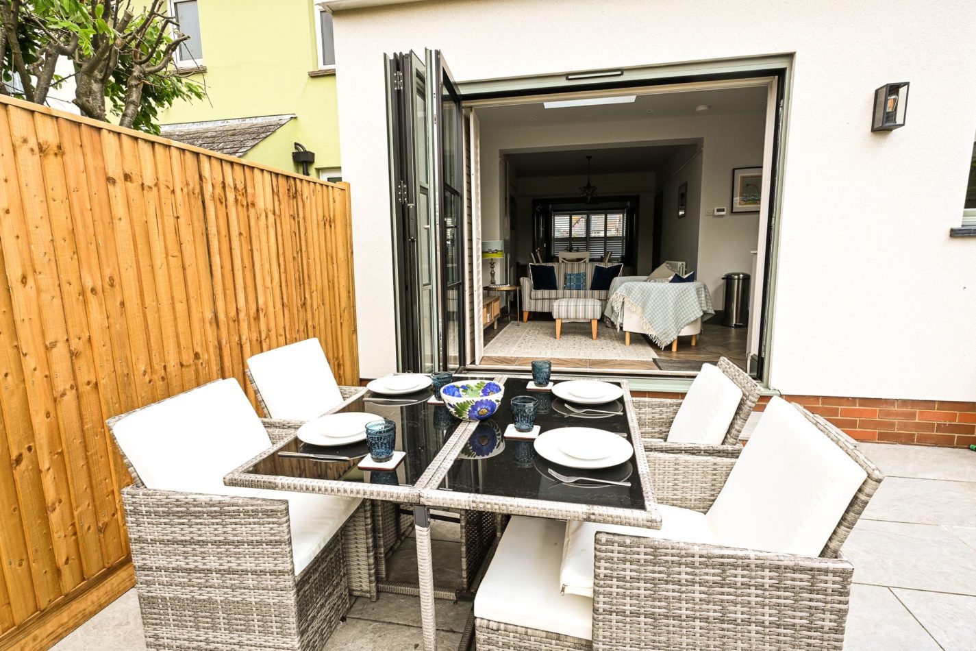Make the most of warmer days with outdoor dining in your private garden, a wonderful spot for relaxed lunches and evenings spent together.