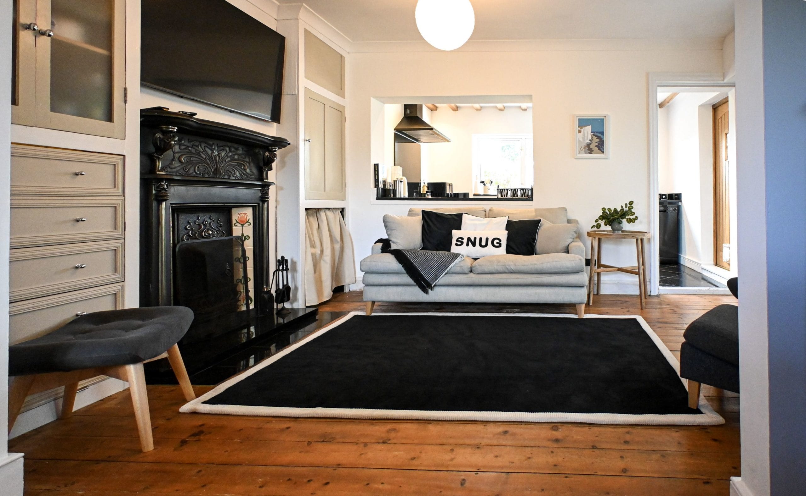 Step inside and make yourself at home in this welcoming lounge, where original wooden floors, a beautiful feature fireplace and comfortable seating create the perfect spot to unwind after exploring the Kent coast.